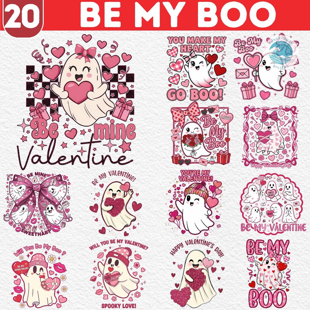 Coquette Valentine Png Bundle, 20 PNG Will You Be My Boo, Be My Boo Png ...