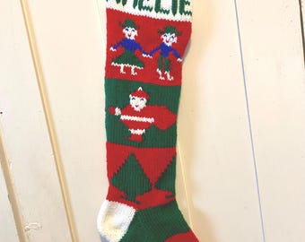 Hand  Knit Christmas Stocking Children Santa Tree for Christmas 2026