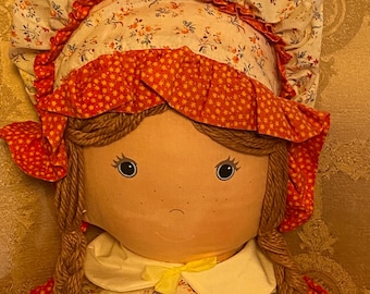 Holly Hobbie Friend Carrie Rag Doll Largest Size 32”