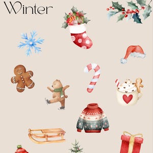 Poster invernale per bambini | Poster delle stagioni | Poster didattico per asili nido, scuole e camerette | Download digitale immediato