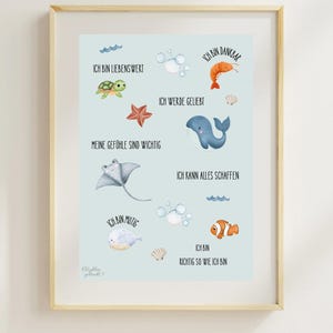 Affirmation poster underwater for children I A2 A3 A4 I digital instant download