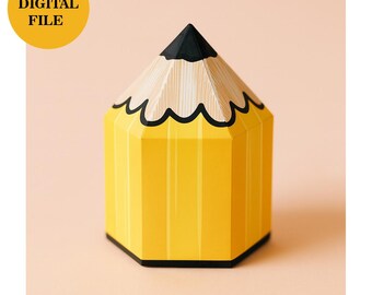 Pencil template decoration for cutting out.|paper Back to school | Cricut | Studio | Silhouette | PNG