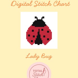 Lady Bug Digital Needlepoint Stitch Chart