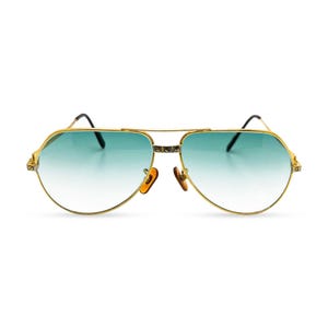Authentic Cartier Santos (Vintage Aviators) - Gold Wires Sunglasses (Screw Bridge)