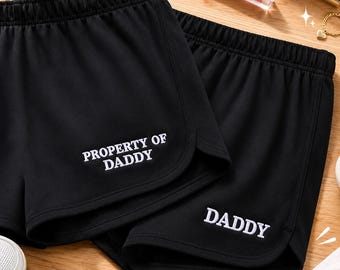 Shorts cortos bordados personalizados para mujer - Shorts cortos personalizados con texto - Shorts con delfines - Shorts deportivos para mujer - Regalo para novia