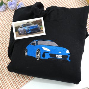 Custom Car Hoodie With Picture - Personalized Car Embroidered Hoodie - Car Guy Gift - Car Lover Gift For Men - Christmas Gift For Husband