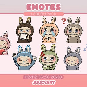 Labubu Emotes Pack – Twitch & Discord Ready!