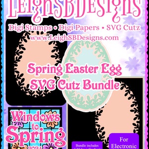 LeighSBDesigns Spring Easter Egg SVG Cutz Bundle