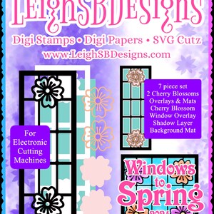 Cherry Blossom Stained Glass Windows SVG Cutz Bundle Cut Files Only Windows to Spring 2024 Collection by LeighSBDesigns image 3