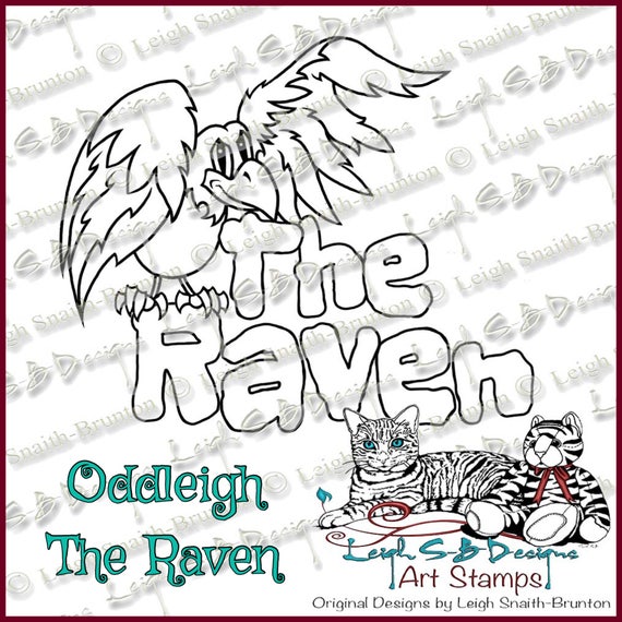 Oddleigh The Raven Quirky Cartoon Drawing Of Poe S Raven Etsy