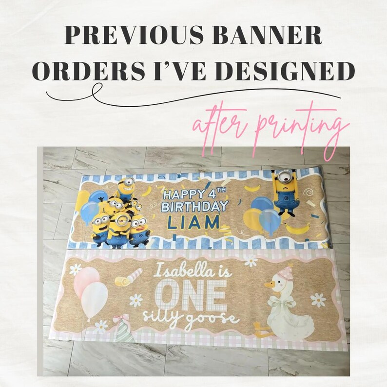Striscione personalizzato 2x6 piedi / Stampa presso Walgreens o CVS (Download digitale) immagine 5