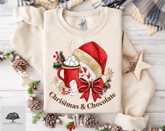 Christmas Hot Chocolate PNG, Holiday Sublimation Designs, Hot Cocoa PNG, Digital PNG Download