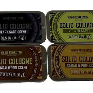 Viking Revolution Men’s Care, Solid Cologne Variety Scent 4 Pack