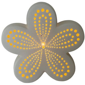 Soft White Flower Light –LED included Accent Piece  – Nursery or Bedroom Décor – No plug in required