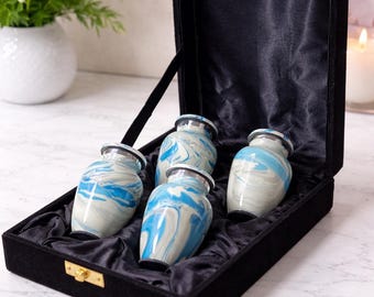 4 Pc Mini Keepsake Urns – Small Cremation Urns for Human Ashes