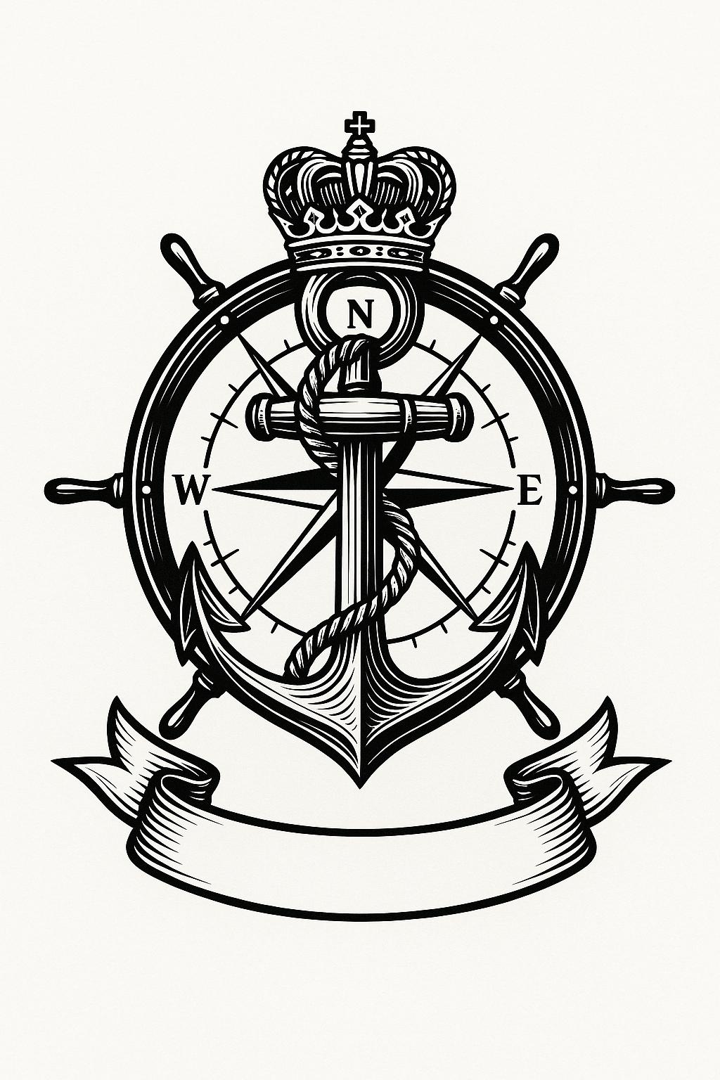 Nautical Anchor Compass SVG Bundle: Vintage Marine Clipart (digital  Download - Etsy, image size:1024x1536