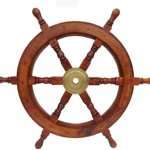 MM Handwerk Kollektionen | Deluxe Class Holz und Messing Dekoratives Schiff Rad 12 &quot;- Zoll Nautische Wohnkultur Geschenke | Vintage Nautische Maritim.&quot;