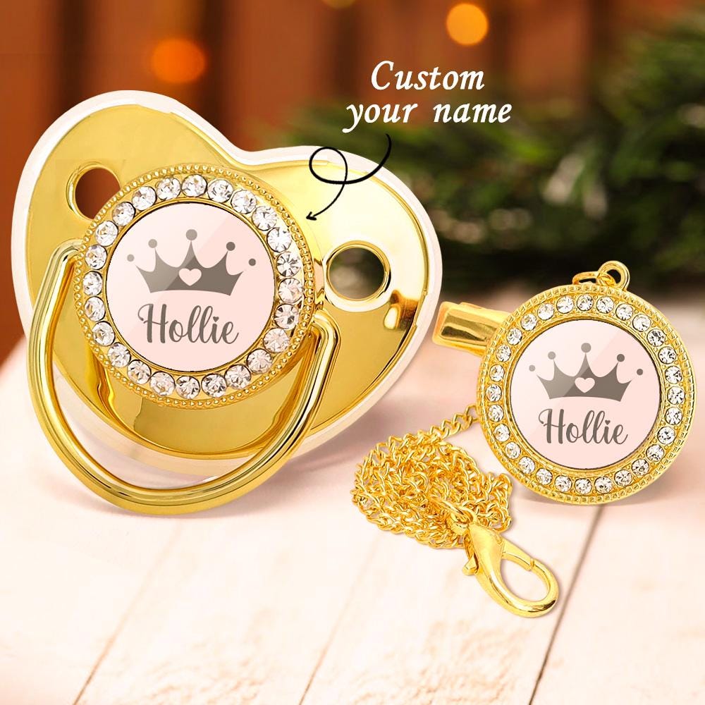 Personalised Rhinestone Transfer For Baby Christening/Baptism - S1 Custom Name In Diamante