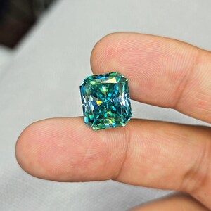 Moissanite 12.2 mm Asher Shape Faceted Loose Gemstone |  #2425