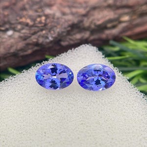 Natural Tanzanite 7x5 mm Oval Pair Faceted Loose Gemstone   Weight-1.42 Cts Zoisite Tanzanite  #307