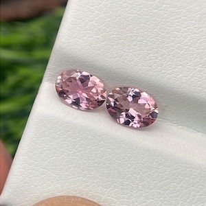Natural Pink Tourmaline Pair  7x5 mm Oval Shape Pair cut Faceted Loose Gemstone , Weight-1.36 Cts , Rare Colour Tourmaline #274