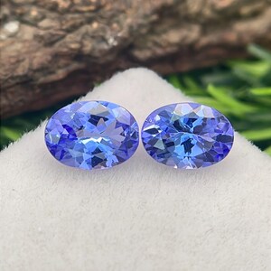 Natural Tanzanite 7x5 mm Oval Pair Faceted Loose Gemstone Weight-1.58 Cts Perfect For Making Jewellery #305