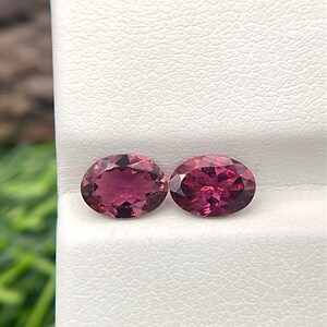 Natural Rubellite Tourmaline  7x5 mm Oval Pair Shape Faceted Loose Gemstone , Weight-1.45 Cts , Rare Colour Tourmaline #226