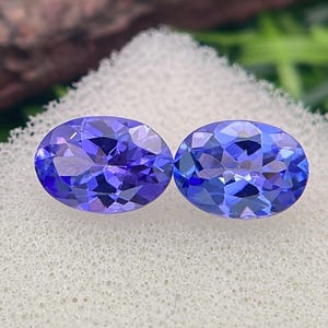 Natural Tanzanite 7x5 mm Oval Pair Faceted Loose Gemstone Weight-1.58 Cts Perfect for Making jewellery #306