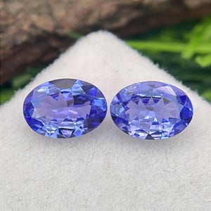 Natural Tanzanite 7x5 mm Oval Pair Faceted Loose Gemstone   Weight-1.34 Cts Perfect For Making jewellery #302