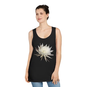 Tank Top, Queen of the Night Blooms Only at Night, Mystery, Beautiful, Magical, Elegant, Noble, Unisex Softstyle Shirt, Tank, Top,
