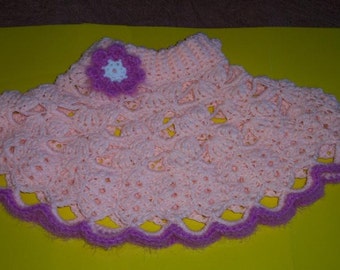 Peachy Girls Poncho CROCHET PATTERN 2 -5 yrs - INSTANT Download