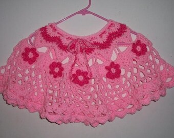 Girls Womans Flower Poncho CROCHET PATTERN - INSTANT Download