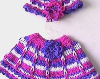 Lovely Links of Friendship Poncho and Hat Original CROCHET PATTERN - INSTANT Download