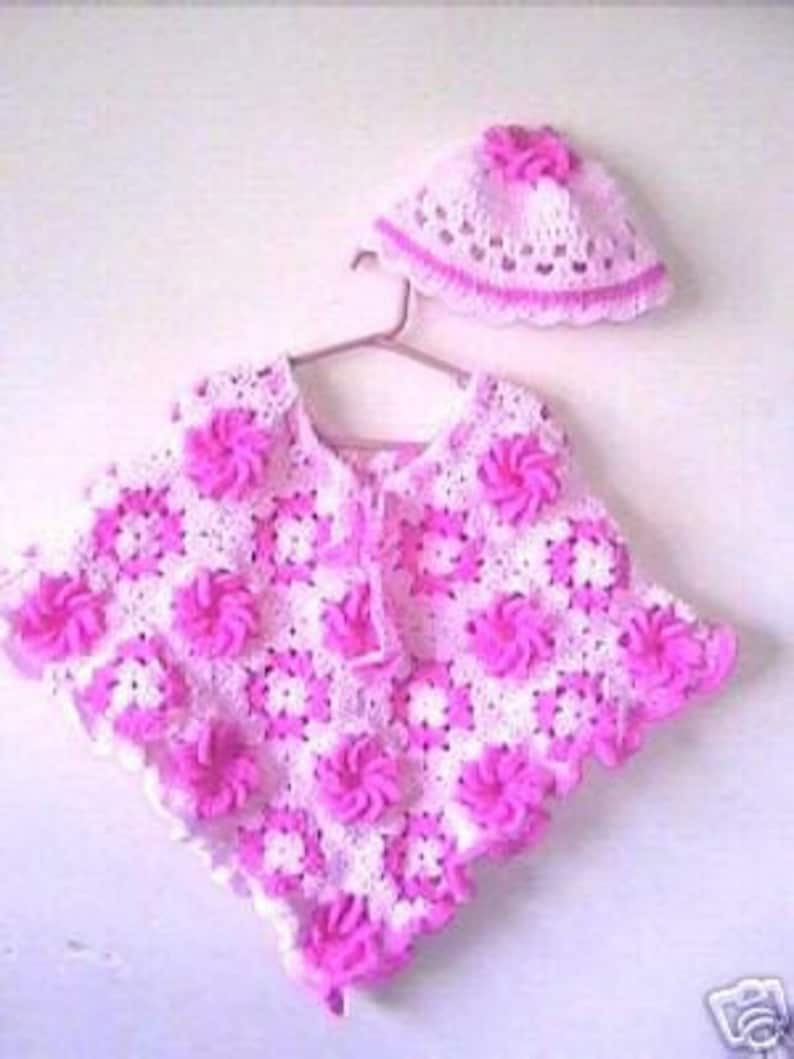 Granny Square Flower Girls Poncho CROCHET PATTERN INSTANT Download - Etsy