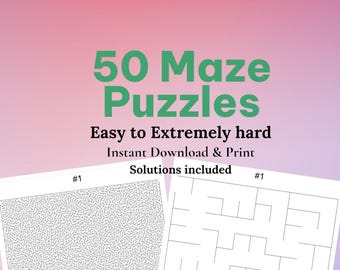50 Printable Mazes: Easy to Extreme Puzzles with Solutions PDF Download