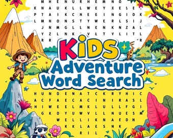 55 Kinder Wortsuchrätsel: Druckbare Aktivitätsseiten Digitaler Download