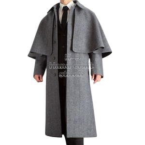 Mantello in lana Gary Inverness, mantello vittoriano di Sherlock Holmes