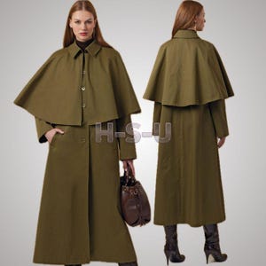 Viktorianischen Frauen Inverness Mantel Gothic Lange Edwardian Mantel Mantel Jacke Sherlock Holmes Kap