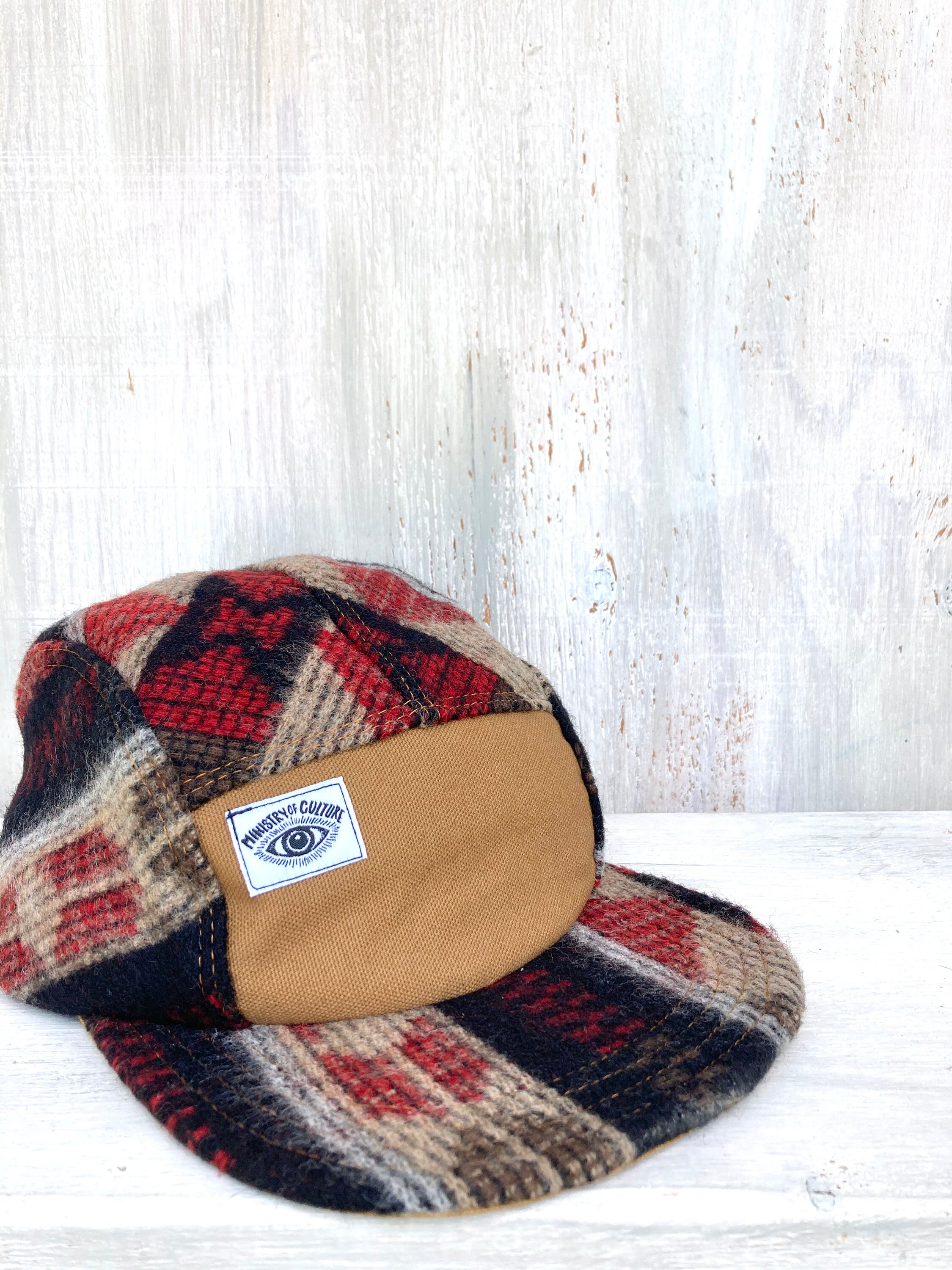 Baseball Cap Wool Hat Handmade 5 Panel 