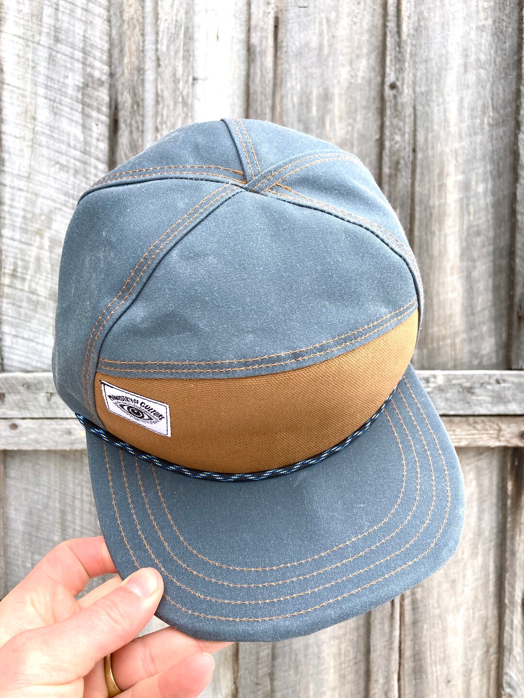 Chapeau en toile cirée à 6 panneaux fait à la main en gris Etsy France