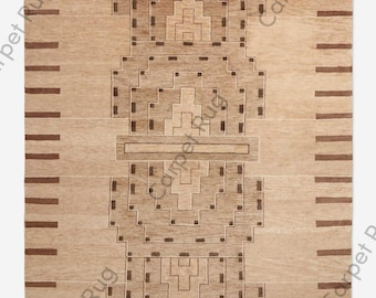 Luxury Saffron Hand-Knotted New Zealand Wool Area Rug |Traditional Turkish Design |Soft Pile Living Room, Bedroom, Entryway Decor 9x12 8x10
