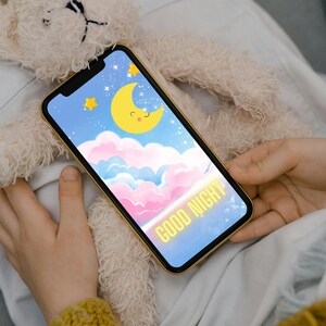 Tarjeta digital de buenas noches - Linda tarjeta animada con texto, tarjeta electrónica - Animación mp4