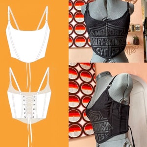 Reworked Louis Vuitton front laced corset –
