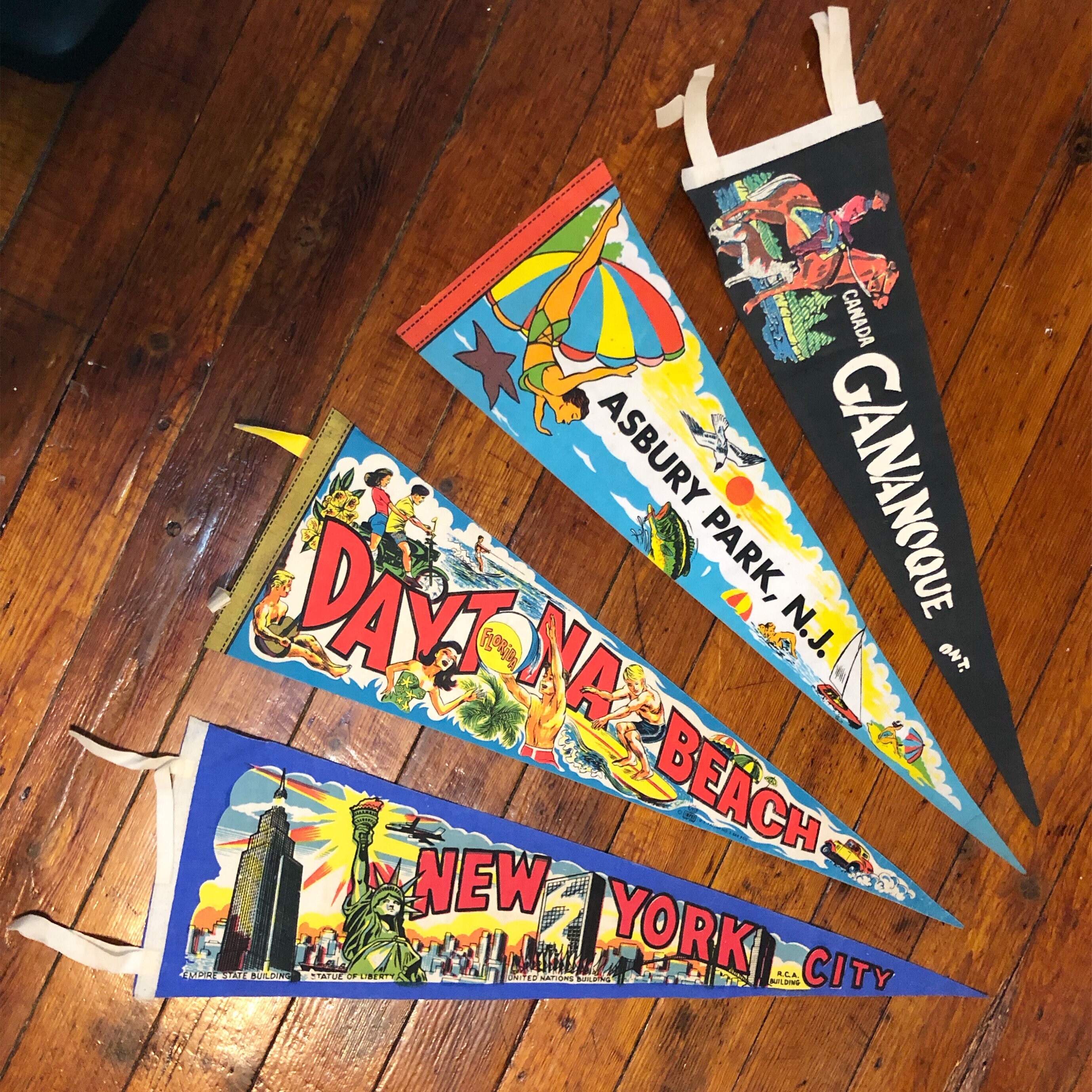 Vintage Pennant Flags Etsy