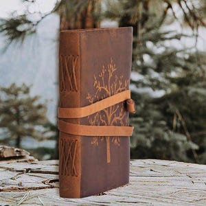 Rustic Leather Tree of Life Journal | Handmade Wrap Journal | Vintage Travel Diary | Wiccan Grimoire | Boho Sketchbook | Gift for Writers