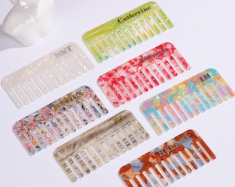 Custom Name Combs,Personalized Initial Acetate Combs,Marble Combs,Wedding Bride And Bridesmaid Gifts,Portable Combs,Bachelorette Party Gifts
