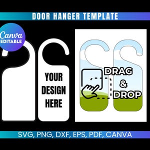 Door Hanger Template, Doorknob Hanging Sign, Door Hanger SVG, Door Knob Hanger, Doorknob Hanging Sign Bundle, Hanger Template