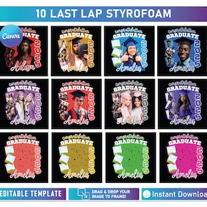 Graduation Styrofoam Cup Template Bundle, Graduation Cup Stickers Template, Graduation Party Cup Template, Customizable Styrofoam Cup Design