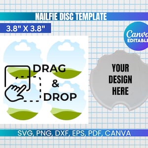 Modelo de disco Nailfie, modelo redondo Nailfie, modelo Nailfie, modelo de acessório para fotos de unhas, acessório para fotos de manicure, presente para manicure, SVG