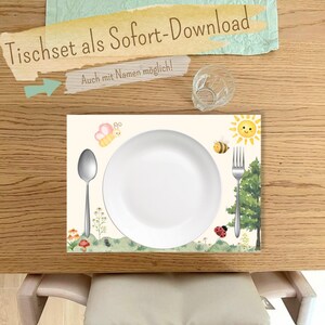 Tischset Blumenwiese - Montessori-inspiriert - Digitaler Download